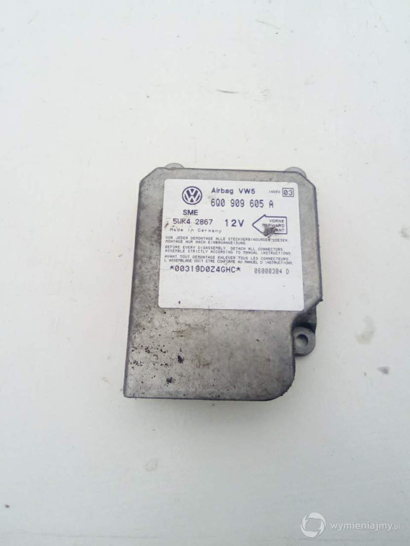 AIRBAG SENSOR 6Q0909605A SEAT LEON I 1.6 16V zdjęcie 1